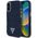 Etui Guess Denim Triangle Logo MagSafe   do iPhone 16 niebieski