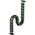 Organizer kabli, G�sia szyja z magnetycznym mocowaniem, czarno-zielony, 1285mm, do sto��w z regulacj� wysoko�ci, Powerton