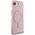 Θήκη Guess IML Glitter Circle MagSafe για iPhone 16e ροζ