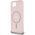 Θήκη Guess IML Glitter Circle MagSafe για iPhone 16e ροζ