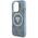 Θήκη Guess IML Metal Glitter 4G Circle Triangle MagSafe για iPhone 16 Pro Max μπλε