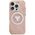 Θήκη Guess IML Metal Glitter 4G Circle Triangle MagSafe για iPhone 16 Pro Max ροζ