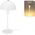 Lampka biurkowa stołowa biała metalowa 18x36cm grzybek minimalistyczna