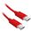 Καλώδιο SBS TECABLETISSUETCCR USB-C - USB-C 1,5m 60 W με επένδυση - κόκκινο
