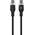 Καλώδιο Φόρτισης USB-C σε USB-C 60W από Σιλικόνη 1.5m, Μαύρο