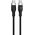 Καλώδιο Φόρτισης USB-C σε USB-C 60W από Σιλικόνη 1.5m, Μαύρο