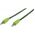 Kabel Manhattan Jack 3.5mm - Jack 3.5mm 1m czarny zielony (394130)