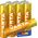 Batterie AAA (LR03) 1.5V *Varta* Longlife - 8-Pack
