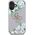 Etui Guess Grained Roses Big 4G logo do  iPhone 16 fioletowy