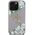 Etui Guess Grained Roses Big 4G logo do  iPhone 16 Pro fioletowy