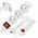 Przedłużacz 3x2P+Z,ON/OFF,1,4m, 3x1mm?, biały