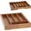 Excellent Houseware Organizer na sztućce rozsuwany bambusowy