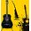V-TONE BCG BK gitara klasyczna 4/4 3x kostka do gry akordy zestaw