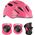 Nils Extreme Kask MTW01+H210 różowy z ochraniaczami r. XS