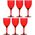 NPC Polska Rose&Tulipani Fiaba Zestaw 6 kieliszków do wina 400 ml czerwone
