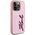 Etui Karl Lagerfeld Wrinkled Metal       Signature do iPhone 15 Pro różowy