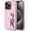 Etui Karl Lagerfeld Wrinkled Metal       Signature do iPhone 15 Pro Max różowy