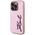 Etui Karl Lagerfeld Wrinkled Metal       Signature do iPhone 15 Pro Max różowy