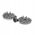 KLIPS DO MOCOWANIE SIATEK CIENIUJĄCYCH SZARY /10szt. BUNGEE CORD CLIPS