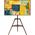 Stojak tripod TV 32-65" do 32kg regulowany z półką drewniany