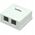 Gniazdo natynkowe 2x RJ45 Cat5e UTP beżowe