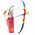 Toy bow, set includes 4 arrows, 75 x 19 x 4.5 cm