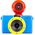 Lomographische Ag Lomography fotoaparatas "Fisheye Baby", (110 formato) [D]