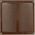 Metal ventilation grille MR2020B, 200 x 200 mm, brown.