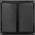 Metal ventilation grille MR2020M, 200 x 200 mm, black.