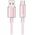 Kabel USAMS Cloud Series US-SJ658 6A     USB-A do USB-C 1,2m różowy