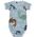 Lodger Romper Empire Fish cotton bodysuit with short sleeves Dusty turquoise 62 cm RF 081_62