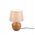 Table lamp REALITY Luxor, 1 x E14, max 40W, cream/wood color, o18 x 26 cm