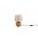 Table lamp REALITY Luxor, 1 x E14, max 40W, cream/wood color, o18 x 26 cm