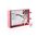 SAFE LOCK. RED. 2 KEYS 122.5X84X32MM