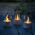 LED table lamp BRILLIANT BOUGIE, IP44, 2500K, 2xAA, timer, transparent glass, 3pcs