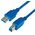 Kabel USB MediaRange USB-A - USB-B 3 m Niebieski (MRCS149)