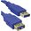 Kabel USB MediaRange USB-A - USB-A 3 m Niebieski (MRCS145)