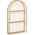 Półka wisząca półowalna rattan, MDF Anahi 74x45 cm
