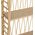 Półka wisząca półowalna rattan, MDF Anahi 74x45 cm