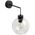 TK Lighting Cubus 10245 απλίκα τοίχου 1x15W E27 διαφανές/μαύρο