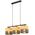 TK Lighting Nicol 4801 κρεμαστό φωτιστικό 3x15W E27 μαύρο/δρυς