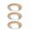 Σετ ενσωματωμένων φωτιστικών LANATI COIN LED 3X 6W 470lm 84mm 2700K IP20 230V ξύλο / αλουμίνιο