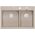 MARC 120 WORKSTATION GraniteQ νεροχύτης 2-θέσεων 760*500*235 mm pearl beige + σιφόνι push to open + διανομέας ανοξείδωτος + ένθετο αποστράγγισης + Qmata + σανίδα/ ανοξείδωτα στοιχεία