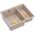 LOGAN 150 GraniteQ νεροχύτης PEARL BEIGE 56x46x22 cm 1,5-θέσεων χωρίς οπή υποκαθήμενος + χειροκίνητο σιφόνι χαλκού εξοικονόμησης χώρου