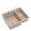 LOGAN 150 GraniteQ νεροχύτης PEARL BEIGE 56x46x22 cm 1,5-θέσεων χωρίς οπή υποκαθήμενος + χειροκίνητο σιφόνι χαλκού εξοικονόμησης χώρου