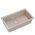 LOGAN 110 GraniteQ νεροχύτης pearl beige 76x45x23,5 cm 1-θέσης υποκαθήμενος με χειροκίνητο σιφόνι ανοξείδωτος χάλυβας