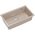 LOGAN 110 GraniteQ νεροχύτης pearl beige 76x45x23,5 cm 1-θέσης υποκαθήμενος με χειροκίνητο σιφόνι ανοξείδωτος χάλυβας