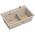 MARC 120 WORKSTATION GraniteQ νεροχύτης 2-θέσεων 760*500*235 mm pearl beige + σιφόνι push to open + δοσομετρητής + σανίδα + ένθετο / χάλκινα στοιχεία