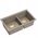 QUADRON | LOGAN 120 | γρανιτένιος νεροχύτης κουζίνας SOFT TAUPE + ΧΡΥΣΟ PVD | διάσταση: 76 x 45 x 23,5 cm | 2-θέσιος εντοιχισμένος | ελάχιστο πλάτος ντουλαπιού: 80 cm