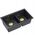 QUADRON | LOGAN 120 | γρανιτένιος νεροχύτης κουζίνας BLACK DIAMOND + ZŁOTO PVD | διάσταση: 76 x 45 x 23,5 cm | 2-θέσιος υποκαθήμενος | ελάχιστο πλάτος ντουλαπιού: 80 cm